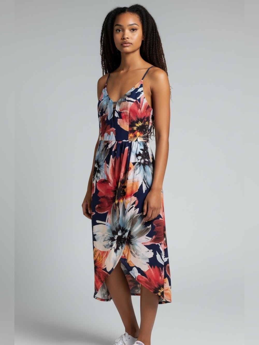 Asymmetrical Floral Dress NWOT